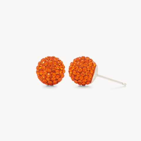 Medium Sparkle Ball™ Stud Earrings Orange