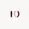 January Garnet Birthstone Always On Sparkle Hoop Earrings