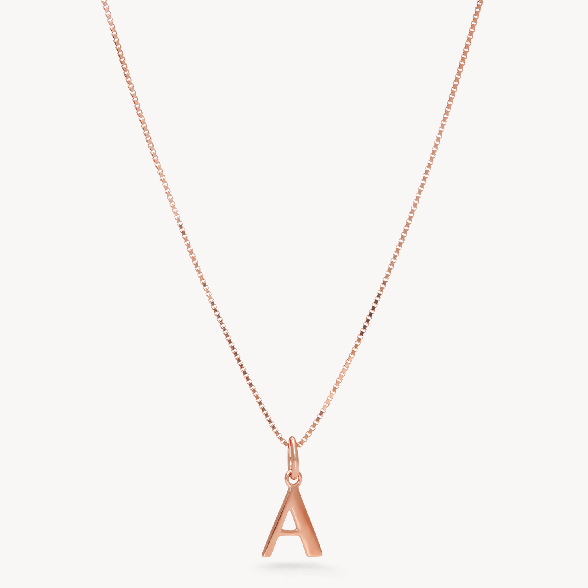 Rose Gold Letter Necklace Hillberg Berk