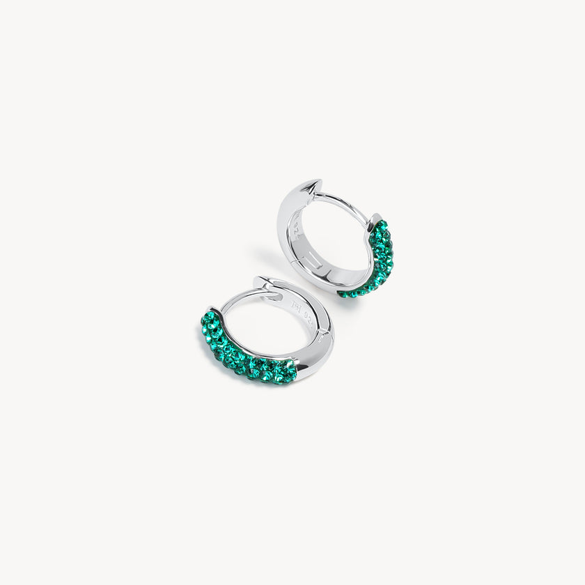 May Birthstone Always On Hoop Earrings