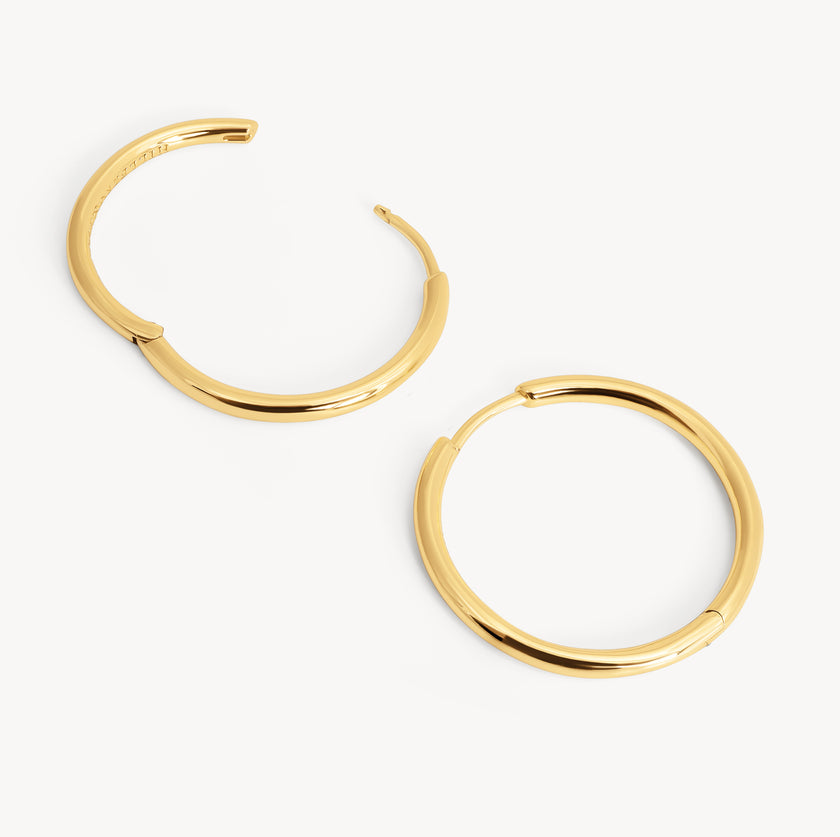 Gold Medium Hoop Earrings