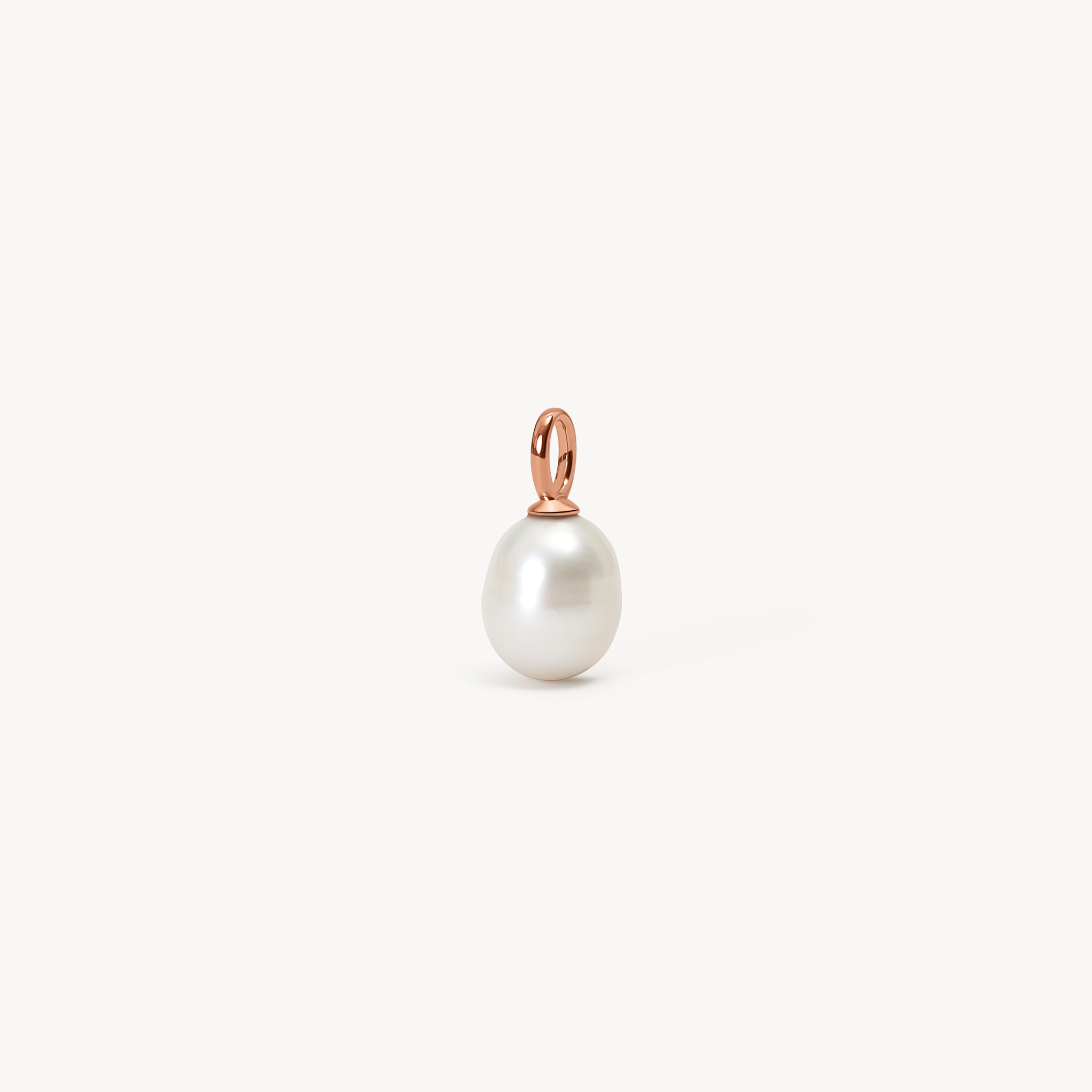 Rose Gold Pearl Charm