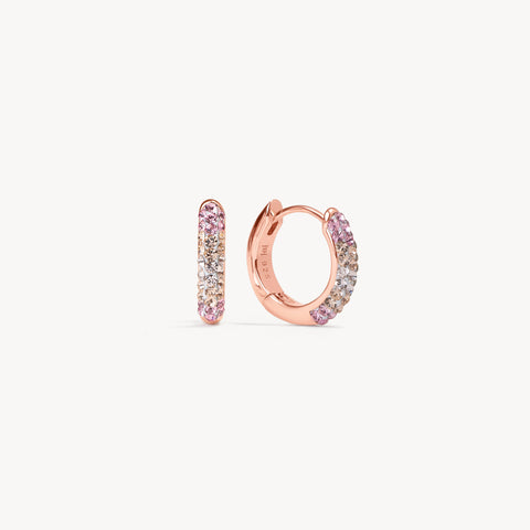 Pink Champagne Always On Sparkle Hoop Earrings