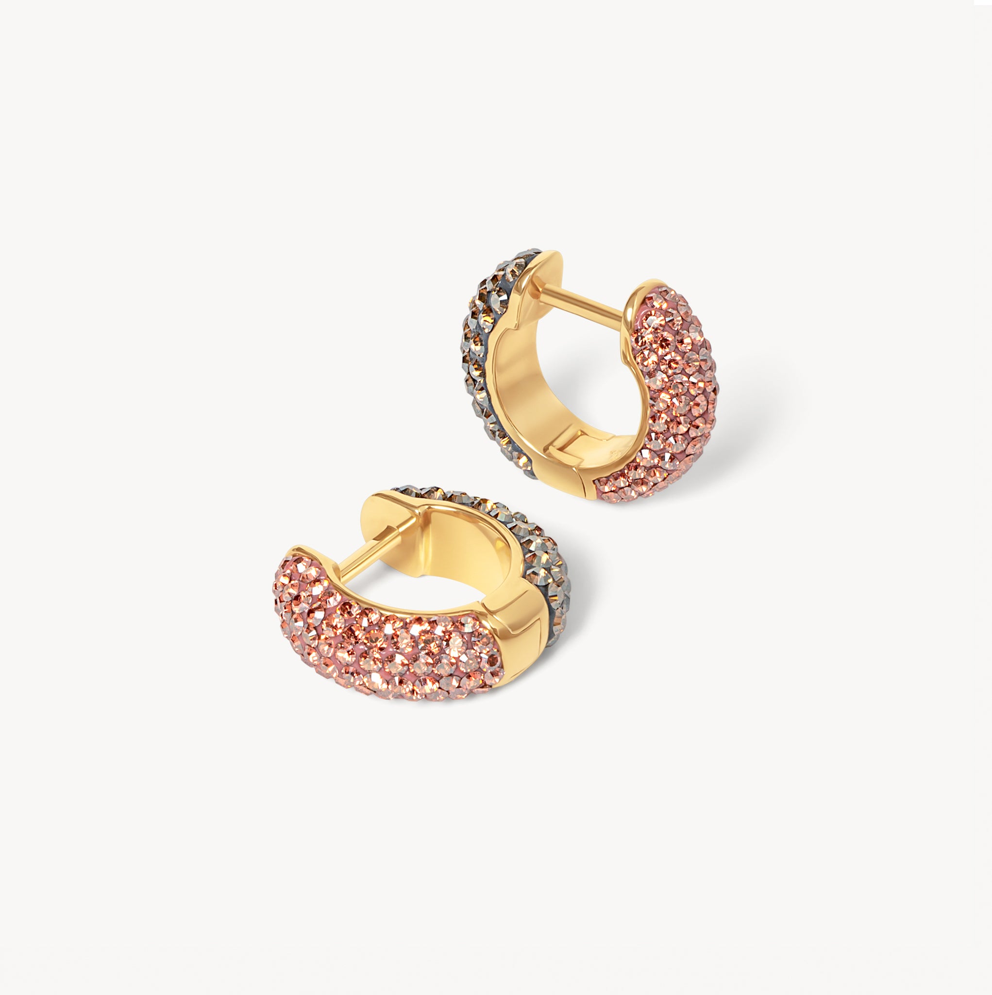 Desert Rose & Sand Dunes Sparkle Reversible Hoop Earrings