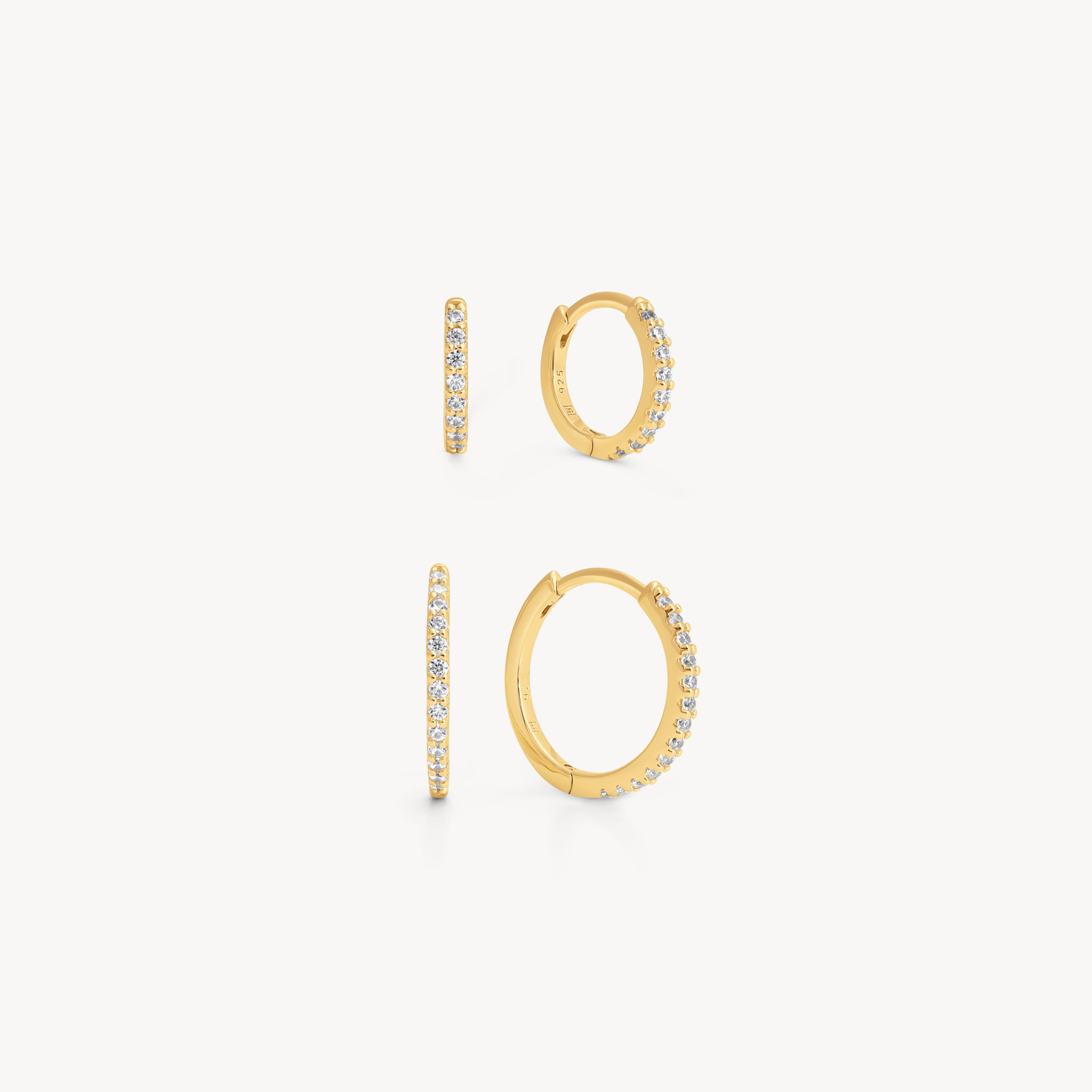 Pavé Hoop Earring Set