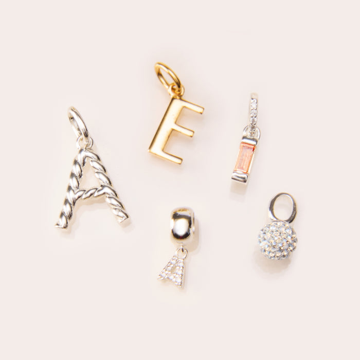 Letter & Birthstone Charms | Hillberg & Berk