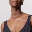 10k Dainty Wheat Chain on model
