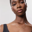 10k Dainty Wheat Chain on model