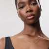 10k Dainty Wheat Chain on model
