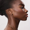 11.5mm 10k Hoop Earrings on model