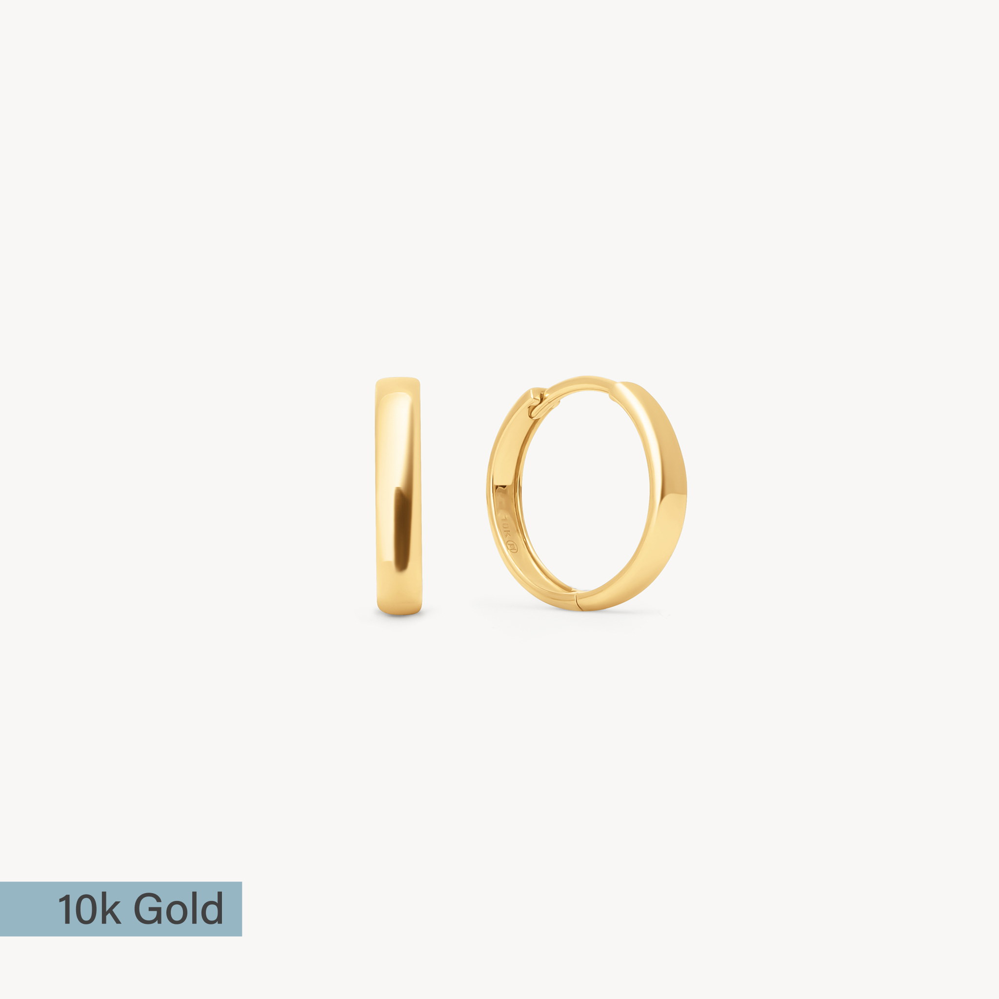 10k Hoop Earrings 16mm