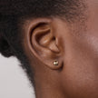 10k Mini Heart Lock Stud Earrings