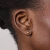 10k Mini Heart Lock Stud Earrings