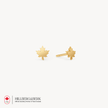 10k Maple Leaf Stud Earrings