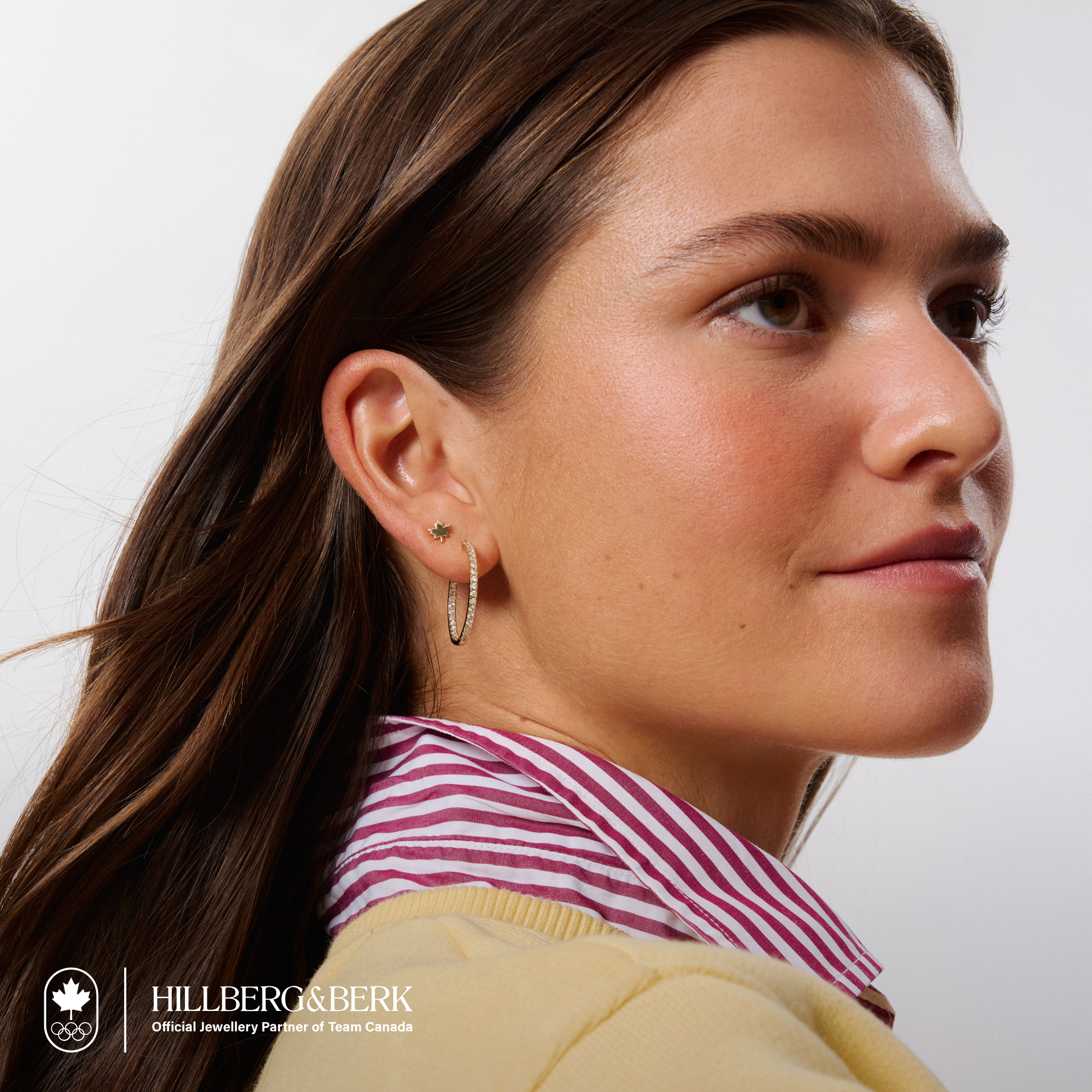 10k Maple Leaf Stud Earrings