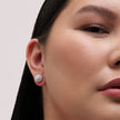 April Medium Birthstone Sparkle Ball™ Stud Earrings on model