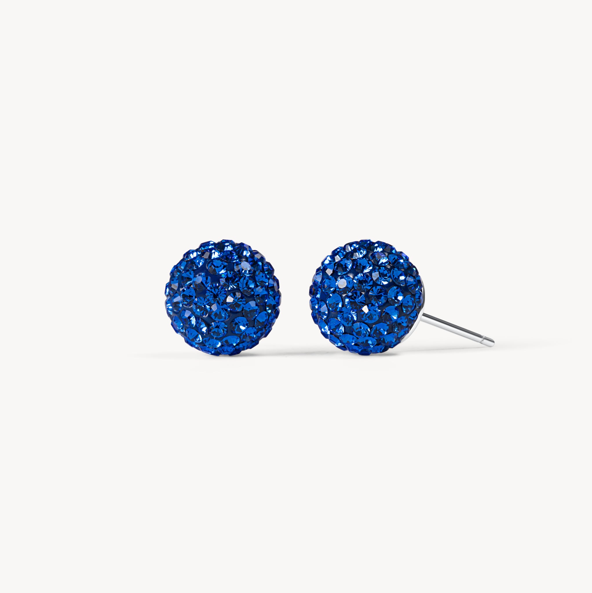 Medium Deep Capri Blue Sparkle Ball™ Stud Earrings