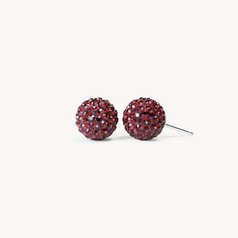 Merlot Medium Sparkle Ball™ Stud Earrings