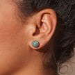 Mermaid Scales Sparkle Ball™ Stud Earrings 10mm on model