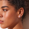 10mm Poppy Sparkle Ball™ Stud Earrings on model