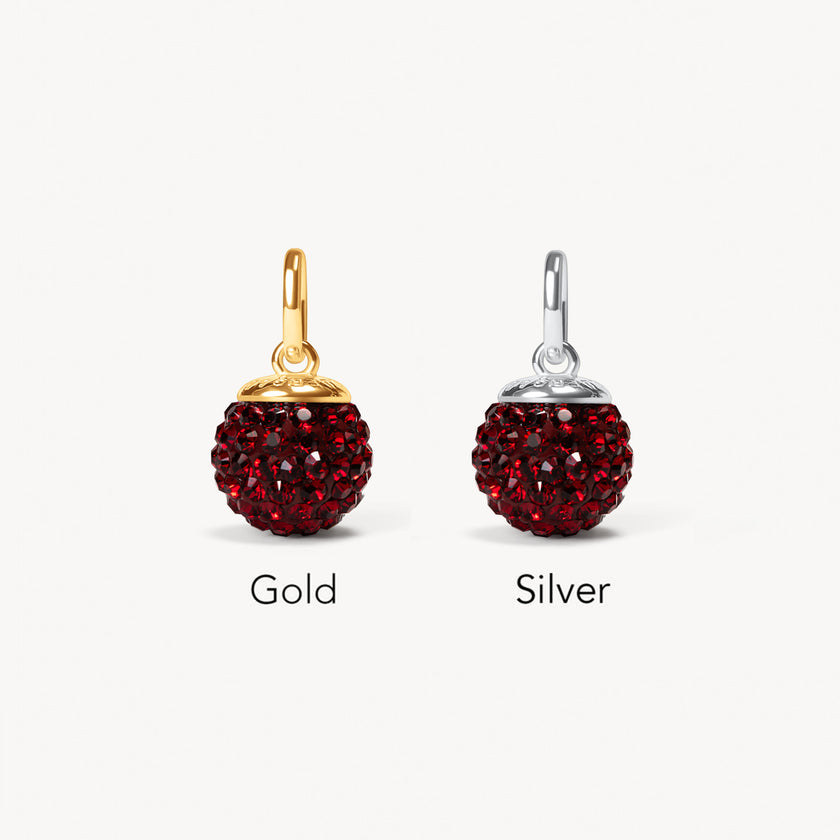 January Medium Birthstone Sparkle Ball™ Charm
