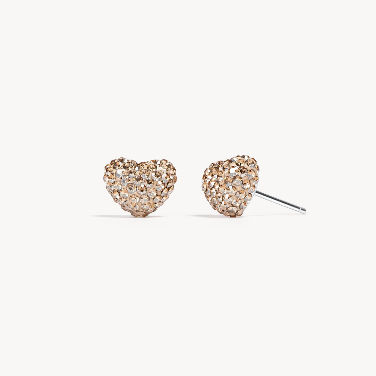 Sparkle Heart Stud Earrings