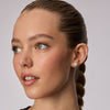 Medium Champagne Sparkle Ball™ Stud Earrings on model