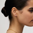 Medium Desert Rose Sparkle Ball™ Stud Earrings on model