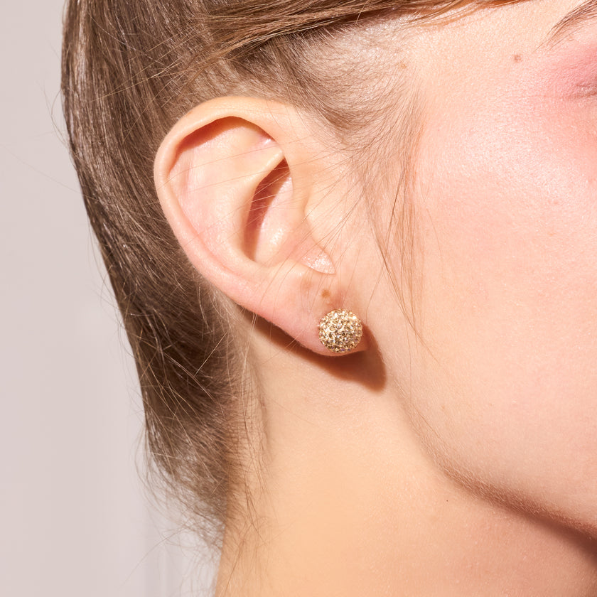 November Medium Birthstone Sparkle Ball™ Stud Earrings on model