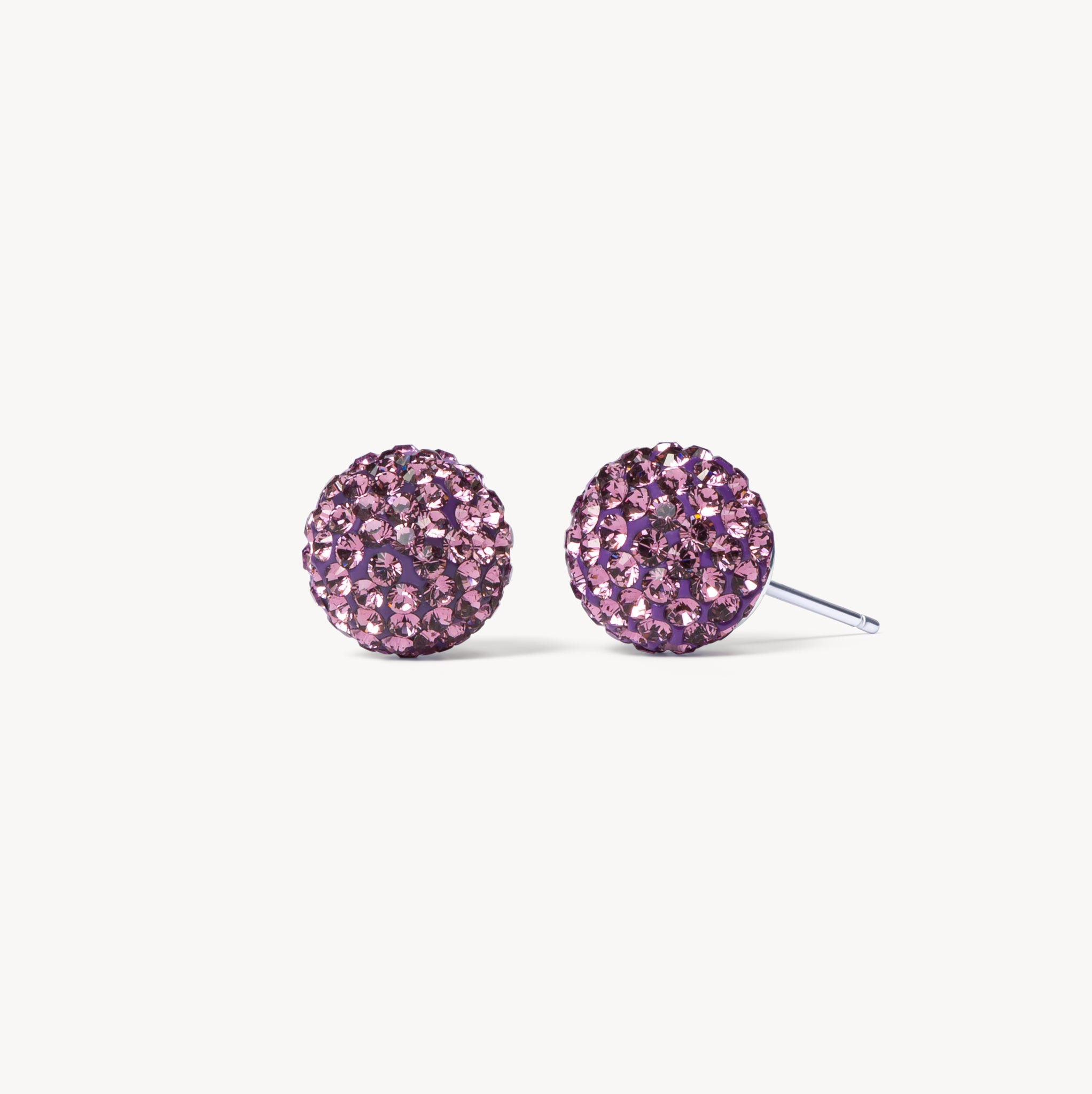 February Medium Birthstone Sparkle Ball™ Stud Earrings