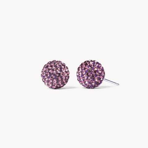 February Medium Birthstone Sparkle Ball™ Stud Earrings