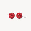 Small Red Velvet Sparkle Ball™ Stud Earrings
