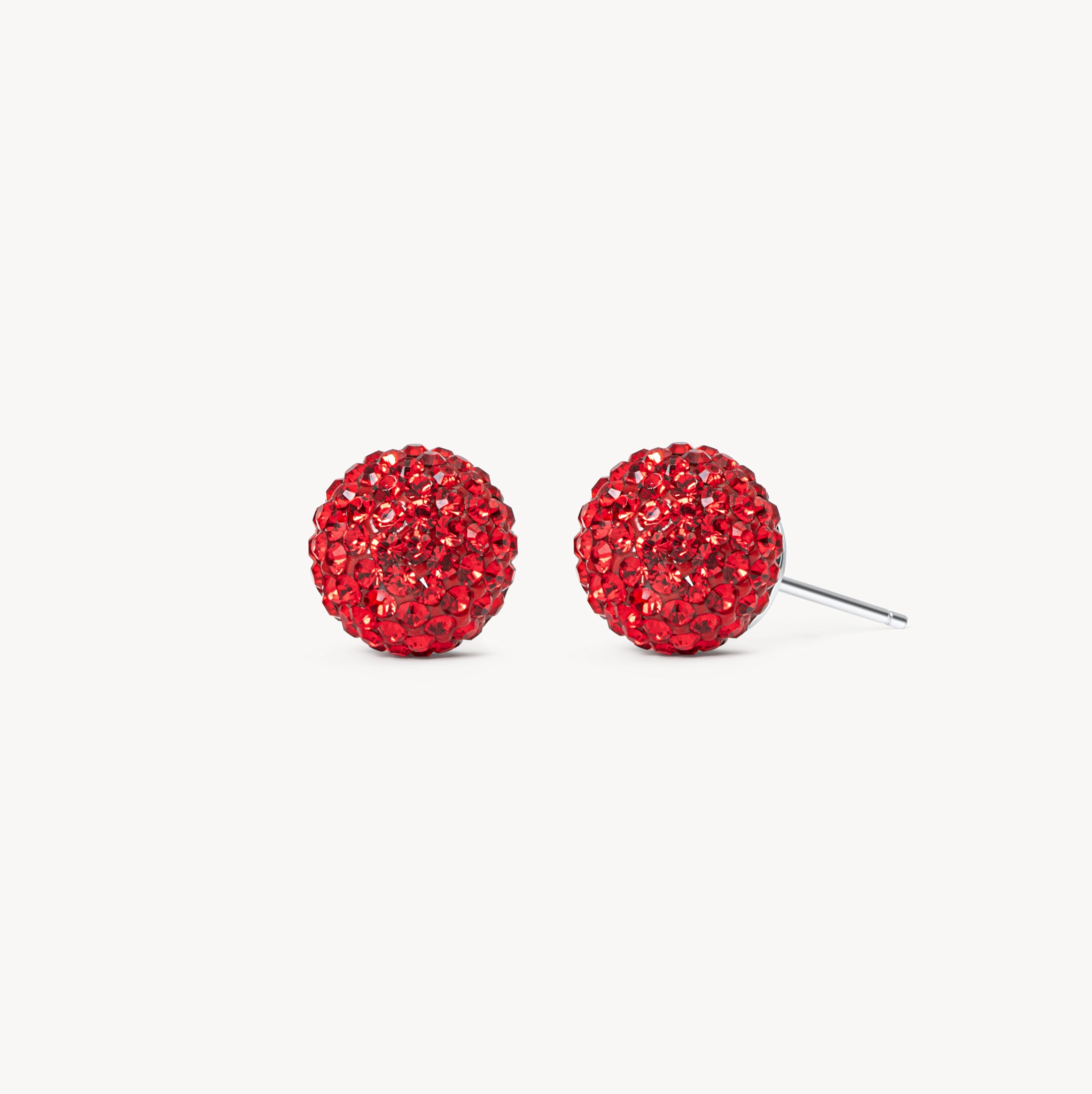 Small Red Velvet Sparkle Ball™ Stud Earrings