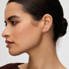 Large Desert Rose Sparkle Ball™ Stud Earrings on model