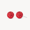 Large Red Velvet Sparkle Ball™ Stud Earrings