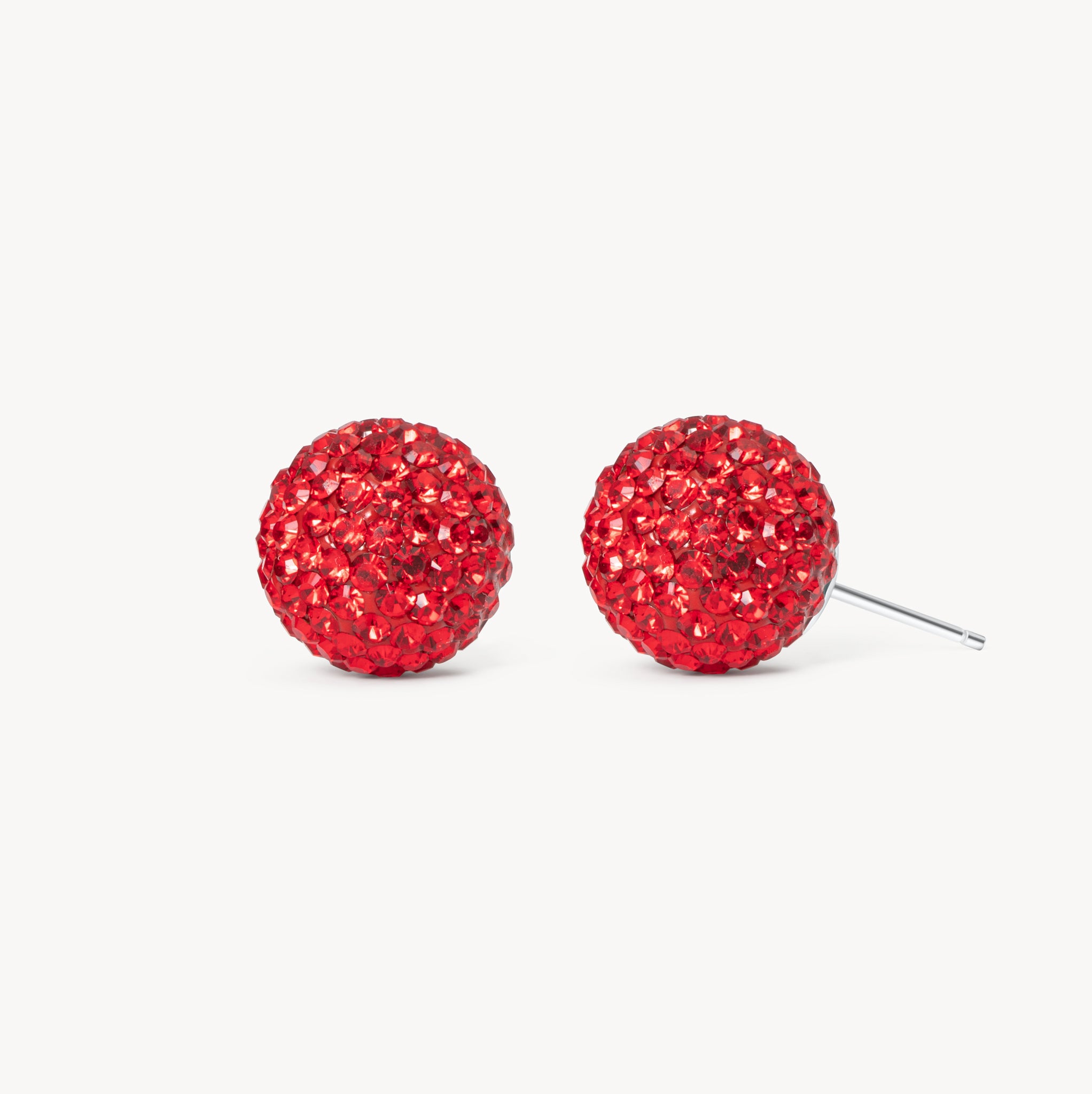 Large Red Velvet Sparkle Ball™ Stud Earrings