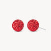 Large Red Velvet Sparkle Ball™ Stud Earrings