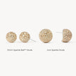 Icon Sparkle Stud Earrings and Large Sparkle Ball Studs Size comparison