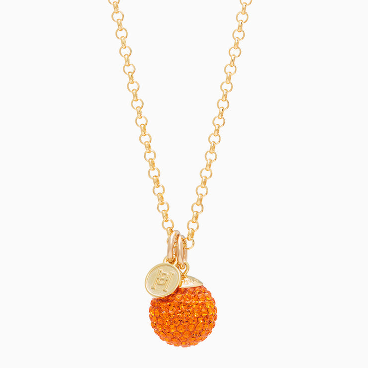 Orange Sparkle Ball™ Long Pendant Necklace