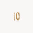Pavé Hoop Earrings - Mini Gold