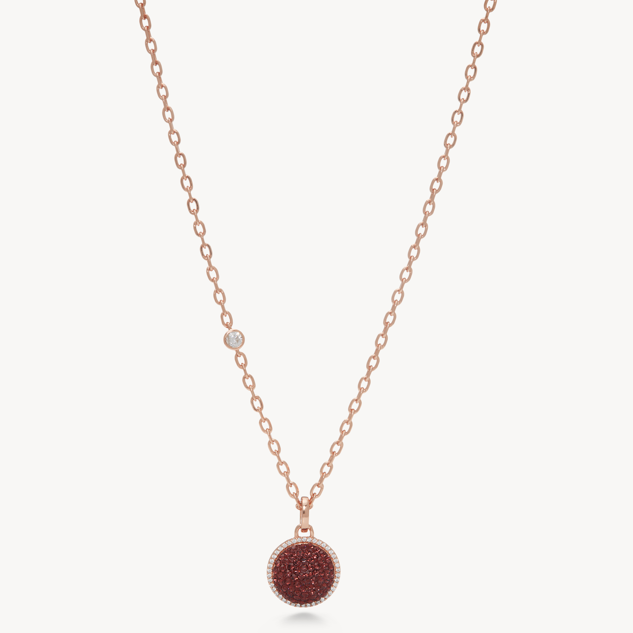 Sparkle Ball™ Halo Pendant Necklace Merlot