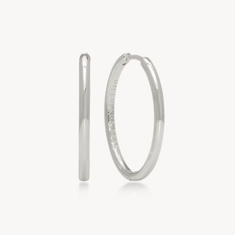Hoop Earrings - Medium Silver