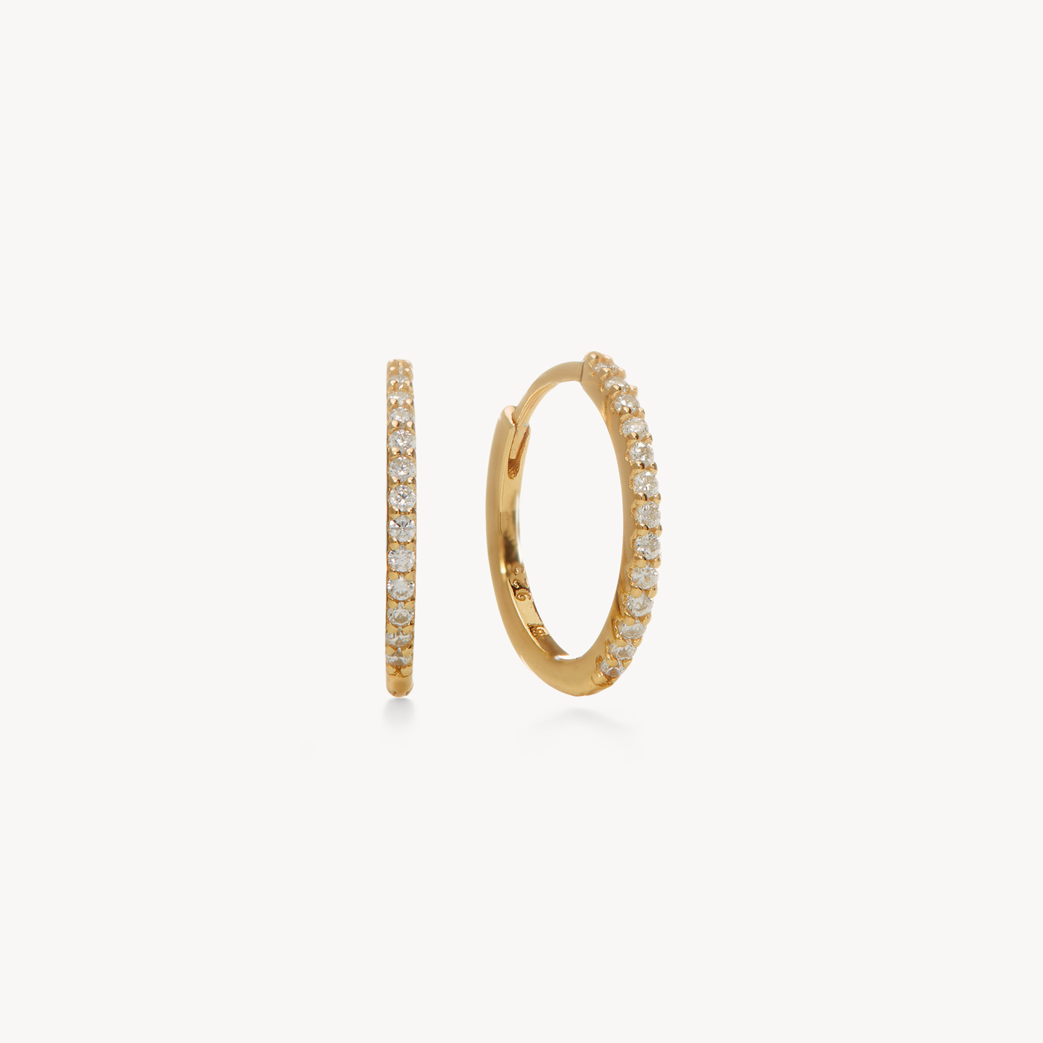 Small Pavé Hoop Earrings