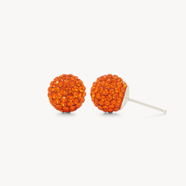 Medium Sparkle Ball™ Stud Earrings Orange