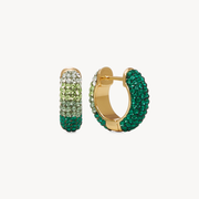 Evergreen Sparkle Reversible Hoop Earrings — Small