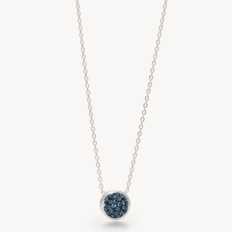 Sapphire Sparkle Bezel Slider Necklace