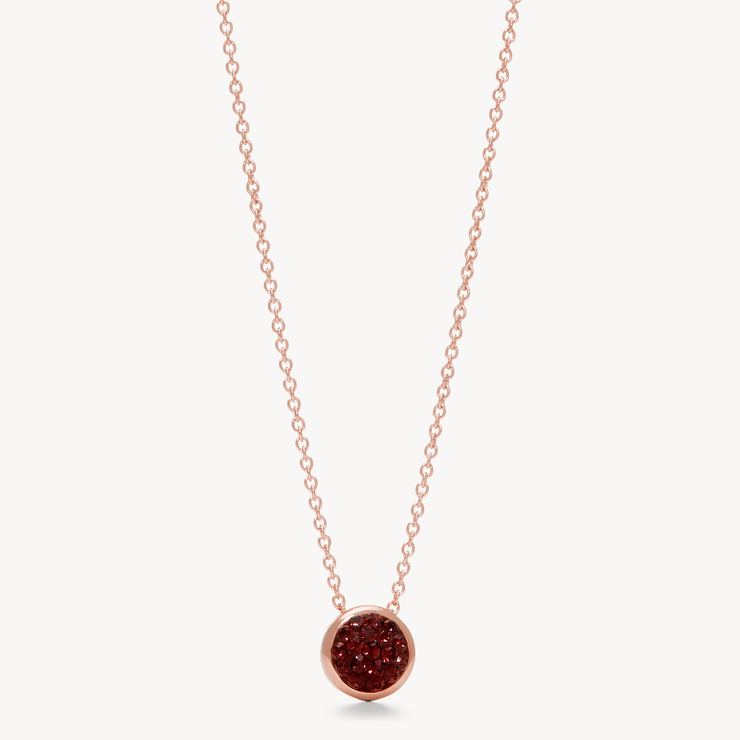 Merlot Sparkle Bezel Slider Necklace
