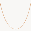 Box Chain Slider Necklace Rose Gold