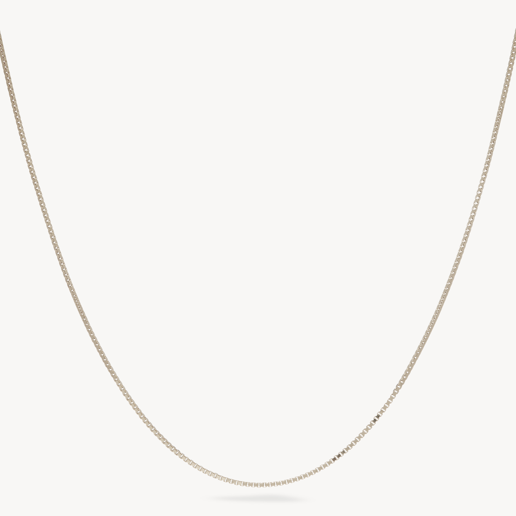 Box Chain Slider Necklace Silver