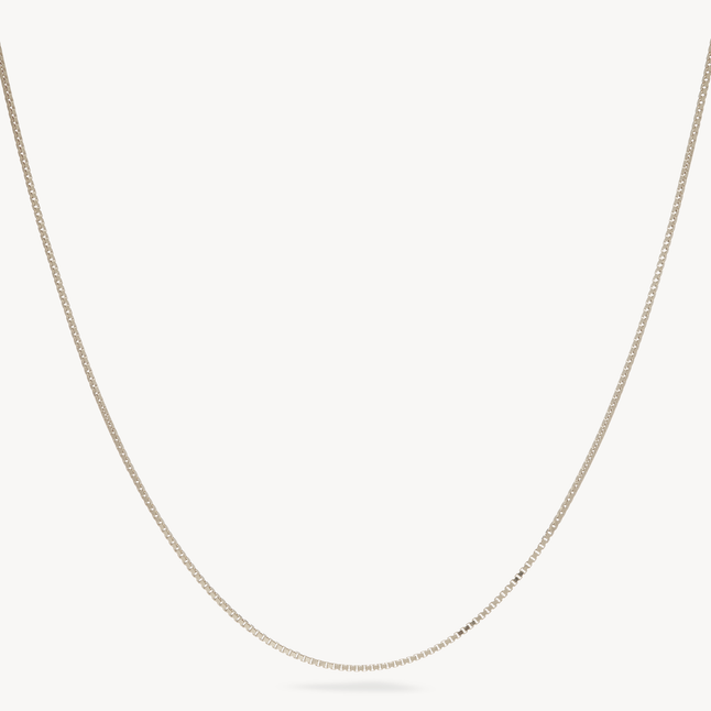 Box Chain Slider Necklace Silver